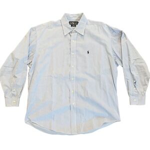 Vintage Ralph Lauren Blair Poplin Oxford classic old money pinstripe dress shirt